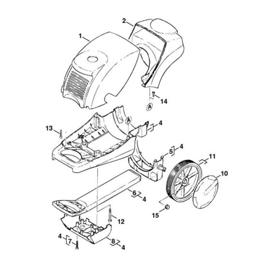 Cover, Chassis Assembly for Stihl RE 820 KM Pressure Washer