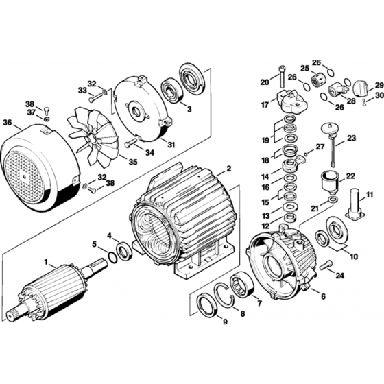 Electric Pump, Motor Housing Assembly for Stihl RE830W Hot Pressure Washer