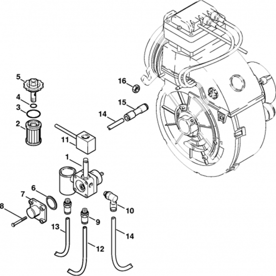 Fuel Pump Assembly for Stihl RE840W Hot Pressure Washer