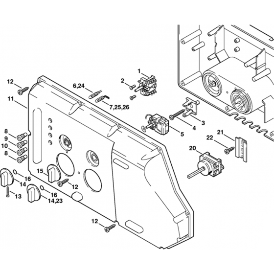 Instrument Panel Assembly for Stihl RE840W Hot Pressure Washer