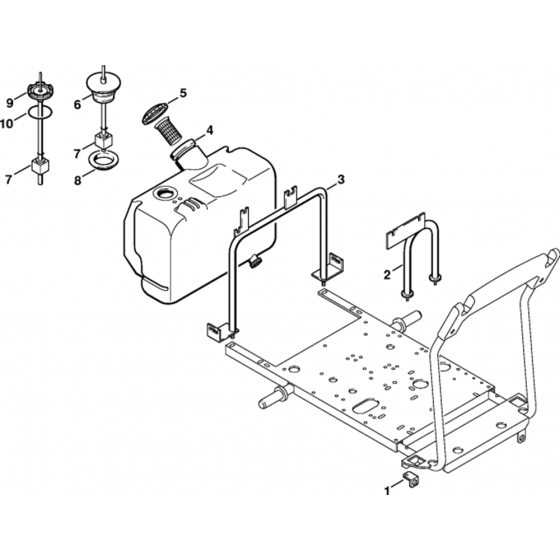 Chassis-1 Assembly for Stihl RE840W Hot Pressure Washer