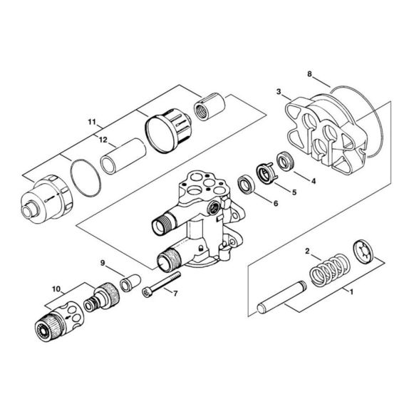 Pump Assembly for Stihl RE 900 KM Pressure Washer