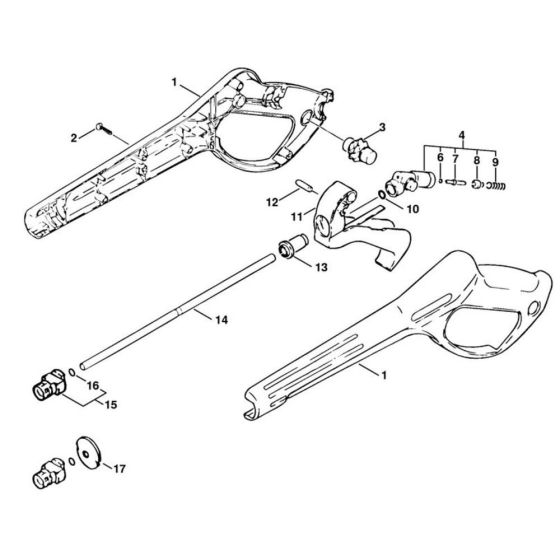 Spray Gun Assembly for Stihl RE 900 KM Pressure Washer