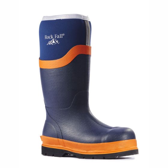 Rock Fall RF290 Silt Neoprene Safety Toecap Wellington Navy UK Sizes 3-13