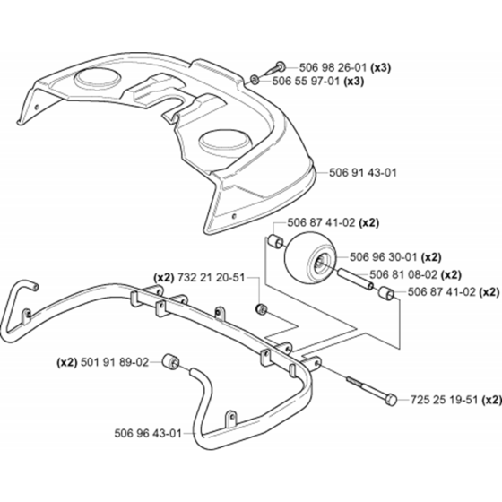 Protection Frame Assembly for Husqvarna Rider 11 Ride on Mowers