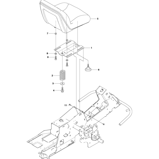 Seat Assembly for Husqvarna Rider 11 C Ride on Mowers