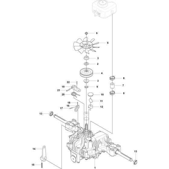 Transmission-3 Assembly for Husqvarna Rider 13 AWD Ride on Mowers