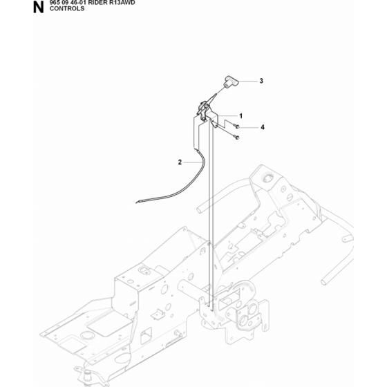 Controls Assembly for Husqvarna Rider 13 AWD Ride on Mowers