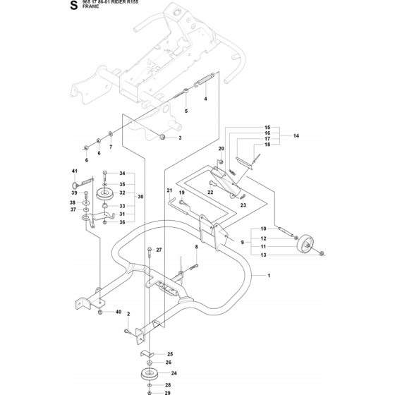 Frame Assembly for Husqvarna Rider 155 Ride on Mowers