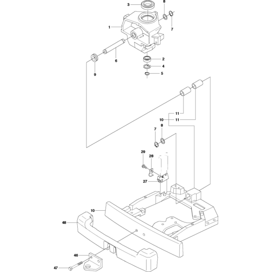 Chassis Rear Assembly for Husqvarna Rider 15 T Ride on Mowers