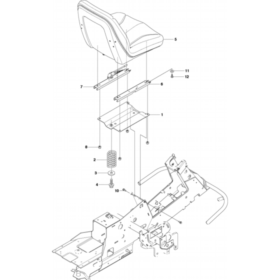 Seat Assembly for Husqvarna Rider 15 T AWD Ride on Mowers