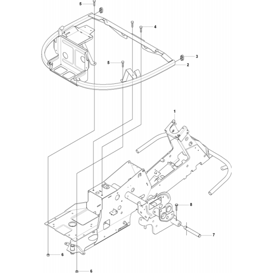 Chassis Lower Assembly for Husqvarna Rider 15V2 Ride on Mowers