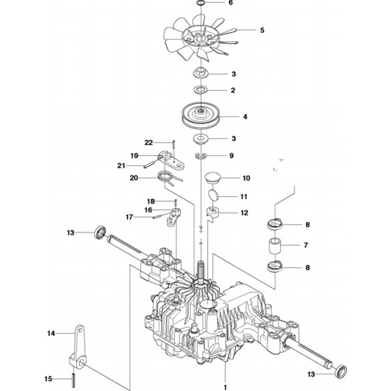 Transmission-1 Assembly for Husqvarna Rider 16 Ride on Mowers