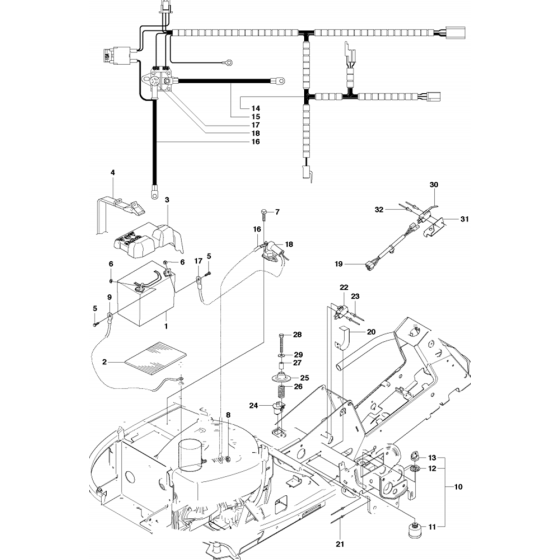 Electrical Assembly for Husqvarna Rider 16 Ride on Mowers