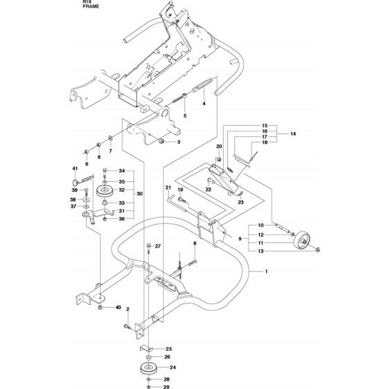 Frame Assembly for Husqvarna Rider 16 Ride on Mowers