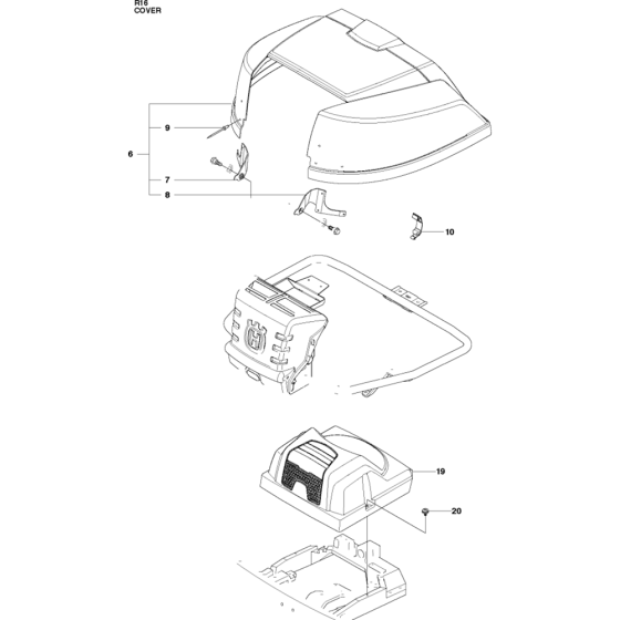 Cover Assembly for Husqvarna Rider 16 Ride on Mowers