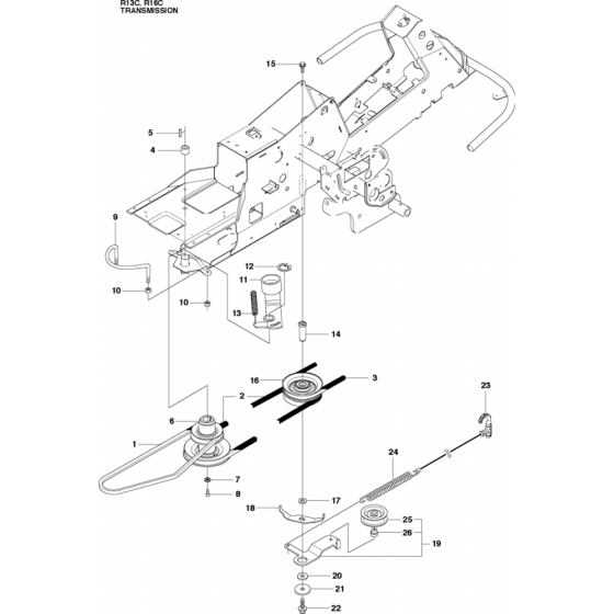 Transmission Assembly for Husqvarna Rider 16 C Ride on Mowers