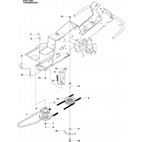 Transmission Assembly for Husqvarna Rider 16 C AWD Ride on Mowers