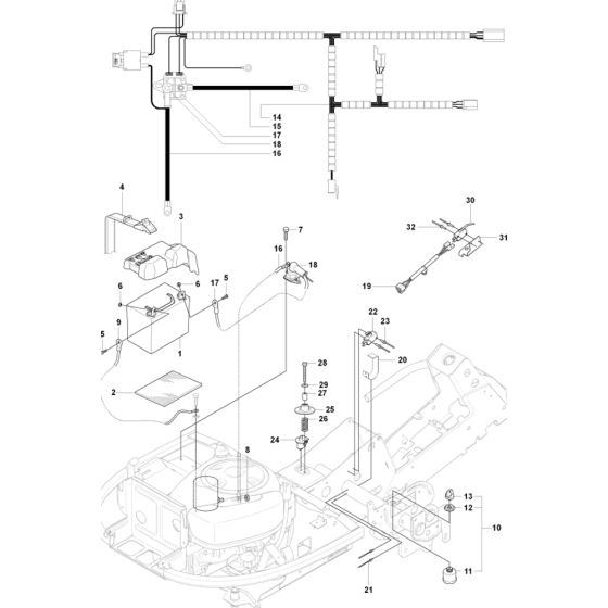 Electrical Assembly for Husqvarna Rider 175 Ride on Mowers