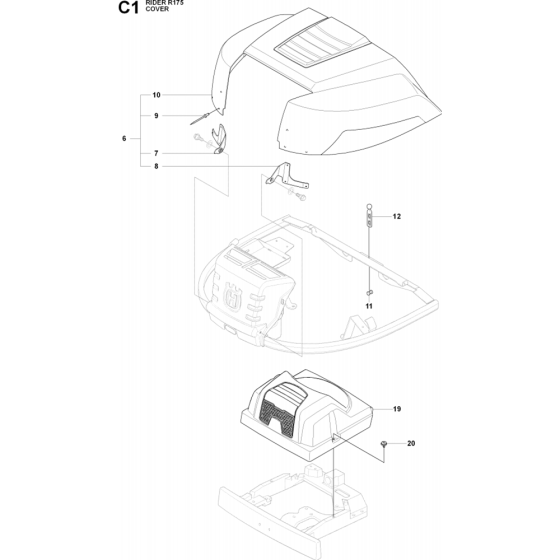 Hood Assembly for Husqvarna Rider 175 Ride on Mowers