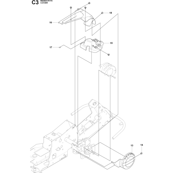 Cover-1 Assembly for Husqvarna Rider 175 Ride on Mowers