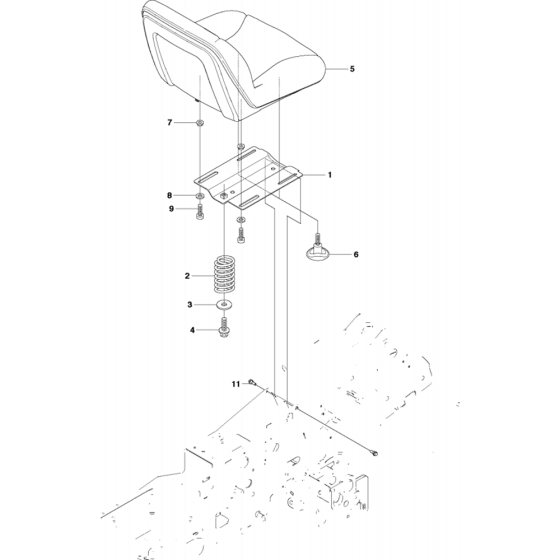 Seat Assembly for Husqvarna Rider 18 AWD Ride on Mowers