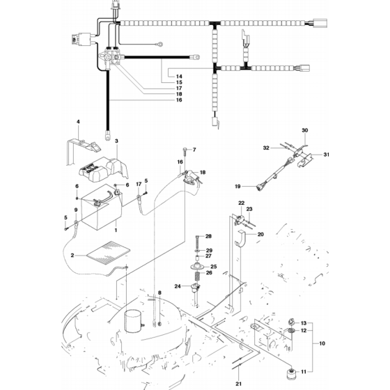 Electrical Assembly for Husqvarna Rider 18 AWD Ride on Mowers