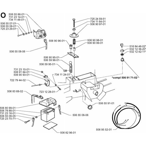 Electrical Assembly for Husqvarna Rider 970 HST Ride on Mowers