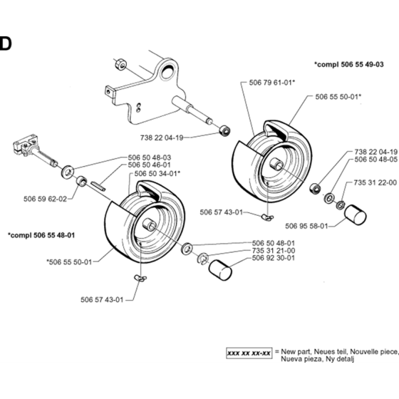 Fuel Tank, Starter and Air Filter Assembly for Husqvarna Rider 970 HST Ride on Mowers