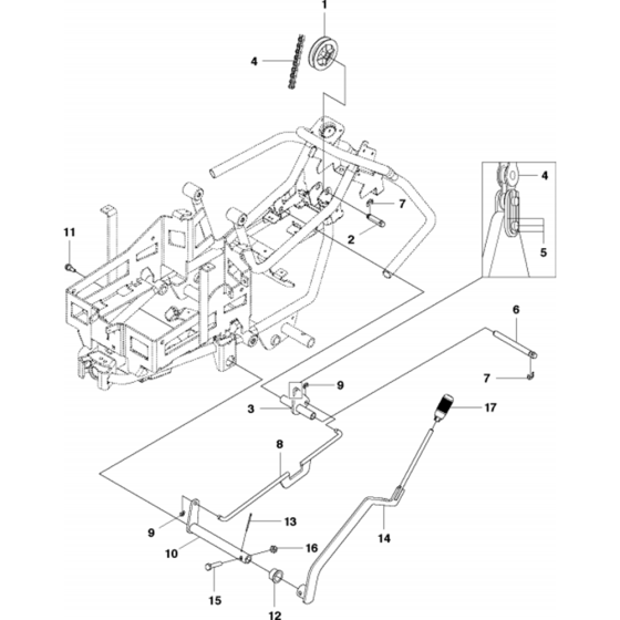 Deck Lift Assembly for Husqvarna Rider Battery Ride on Mowers