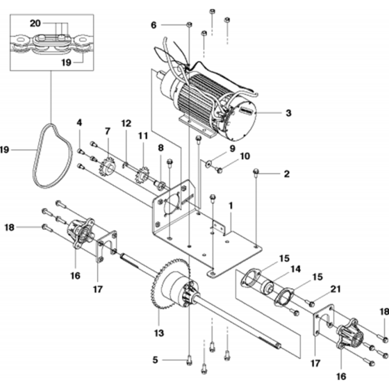 Transmission Assembly for Husqvarna Rider Battery Ride on Mowers