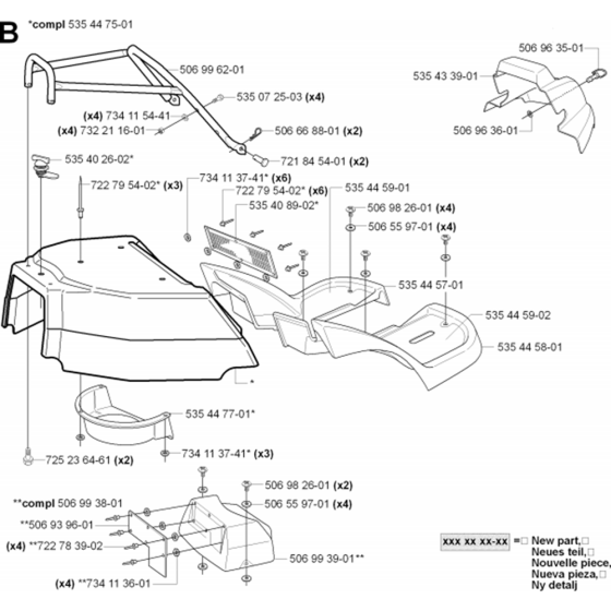 Cover Assembly for Husqvarna Rider Pro 18 Ride on Mowers