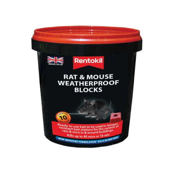 Rat & Mouse Weatherproof Blocks Tub of 10