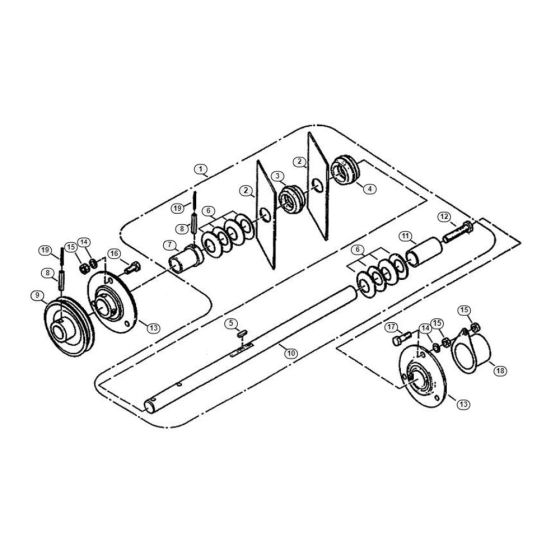 Blade Wheel Assembly for Stihl/ Viking RL 455 B Petrol Lawn Scarifiers