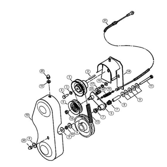 Drive Assembly for Stihl/ Viking RL 455 B Petrol Lawn Scarifiers