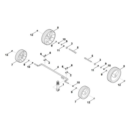 Chassis, Height Adjustment Assembly for Stihl RLA 240.0 Lawn Scarifier