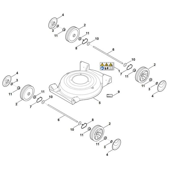 Housing, Chassis for Stihl RM 2.1 R Mower