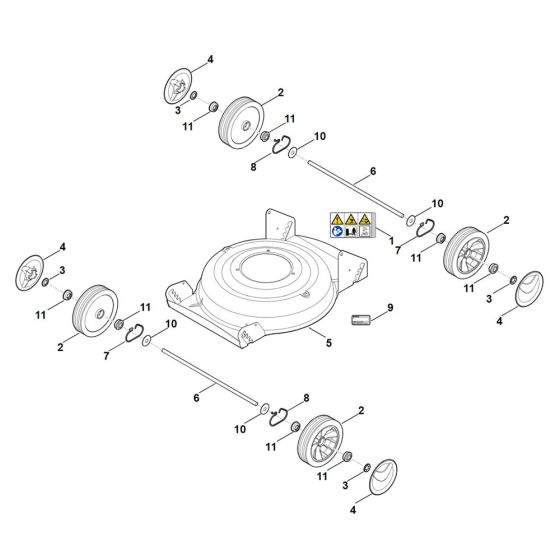 Housing, Chassis for Stihl RM 2.2 R Mower