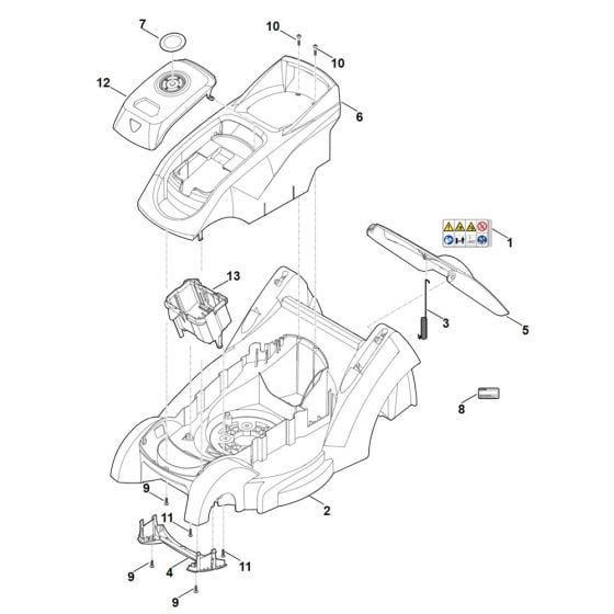 Housing for Stihl RMA 239.1 C Cordless Mower