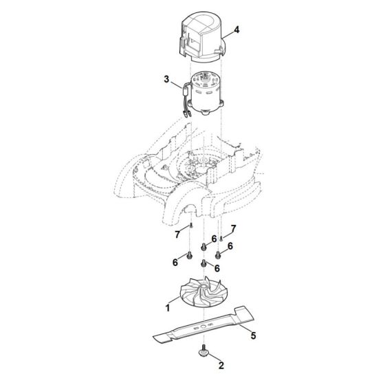 Engine, Blade for Stihl RMA 239.1 C Cordless Mower