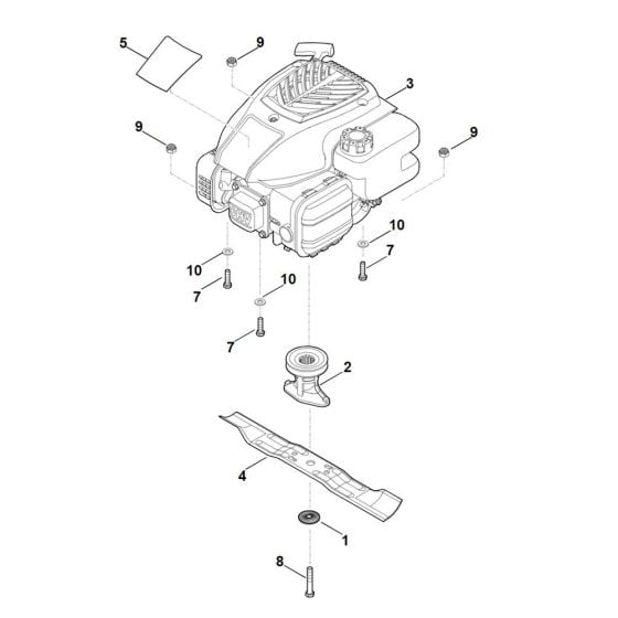 Engine, Blade for Stihl RM 248.1 Mower