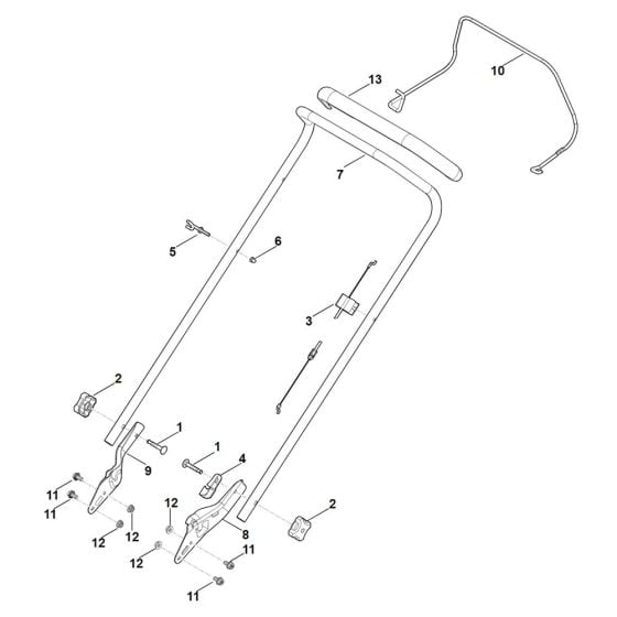 Handle for Stihl RM 248.2 Mower