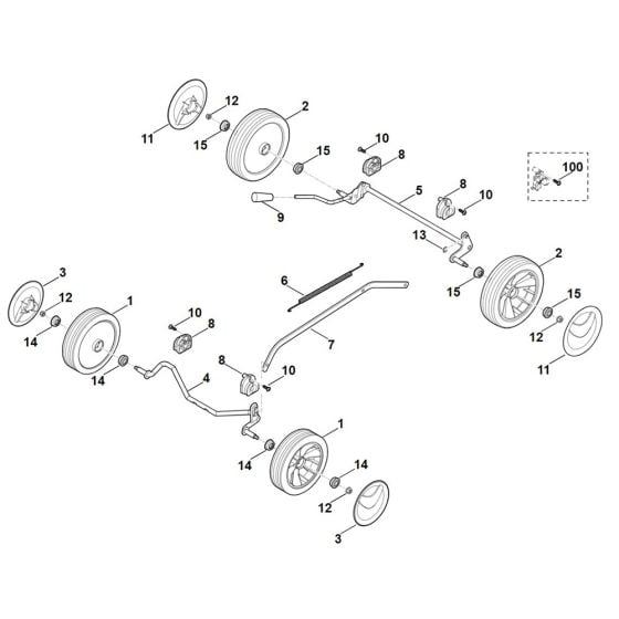 Chassis for Stihl RM 248.2 Mower