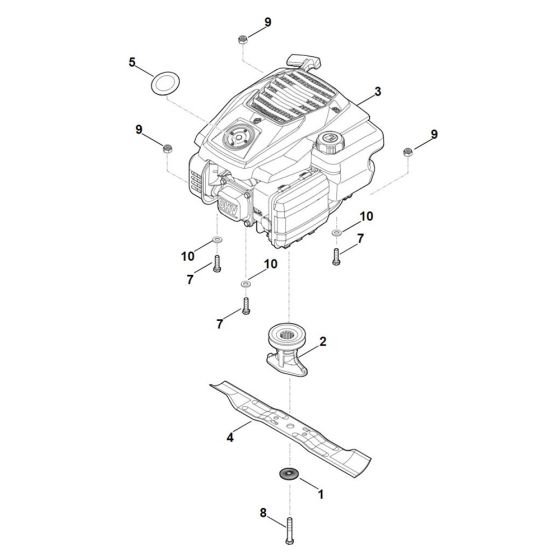 Engine, Blade for Stihl RM 248.2 Mower