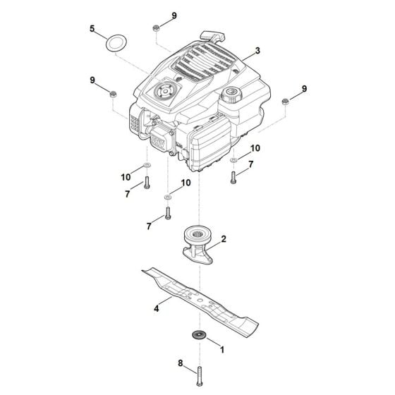 Engine, Blade for Stihl RM 248.2 T Mower