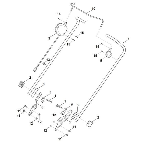 Handle for Stihl RMA 253.0 Cordless Mower