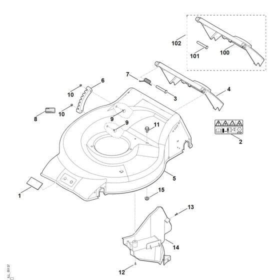 Housing for Stihl RM 253.0 Mower