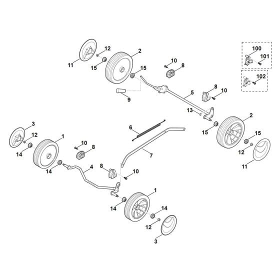 Chassis for Stihl RM 253.0 Mower