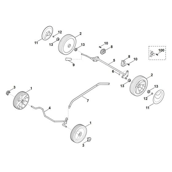 Chassis for Stihl RMA 253.0 Cordless Mower