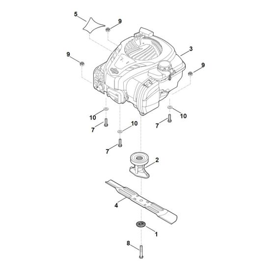 Engine, Blade for Stihl RM 253.0 Mower